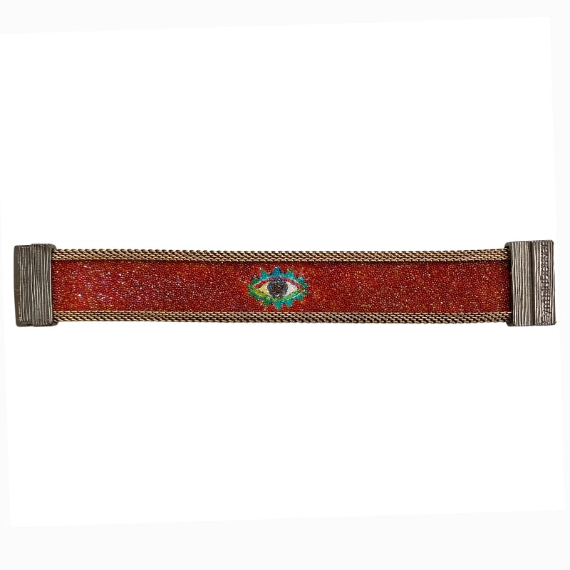 Protective Eye Cuffs with Shimmery BROWN eyes