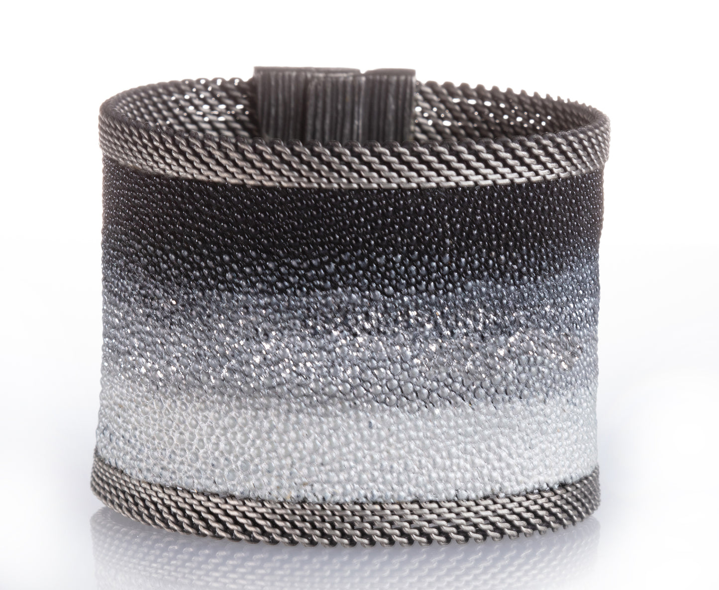 Stingray Cuff, Limited Edition of 3; Hand Painted in Ombre Black to Gray
