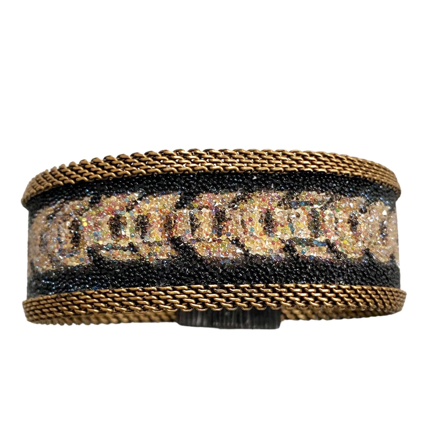 Shimmery Gold Chain Narrow Cuff