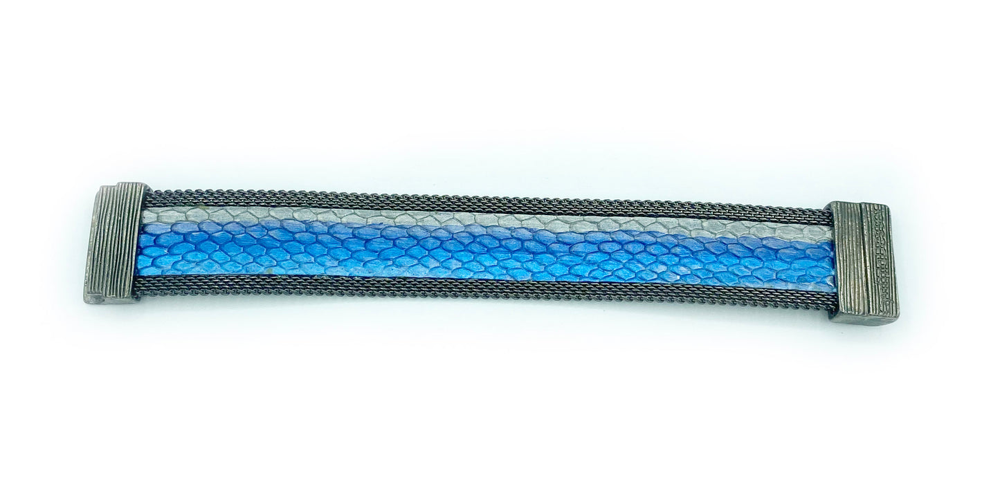Narrow Layers of Blues Cuff