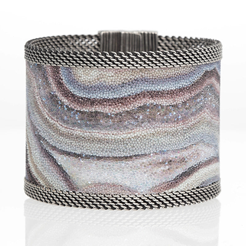 Refined Earth - Shimmery Botswana Agate Cuff