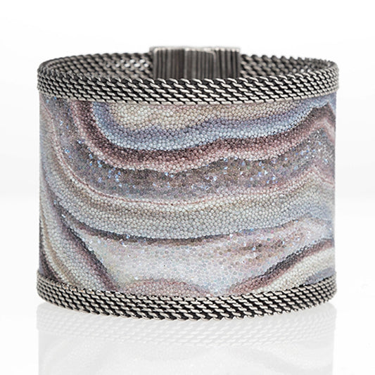 Refined Earth - Shimmery Botswana Agate Cuff