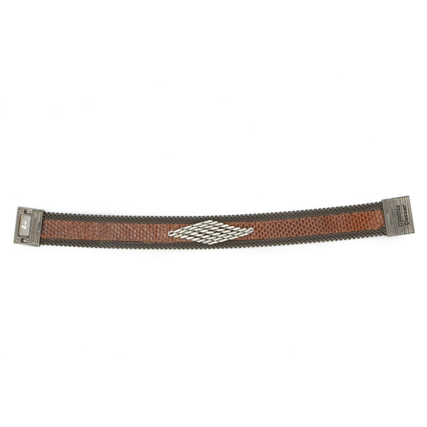 brown snakeskin chain bracelet