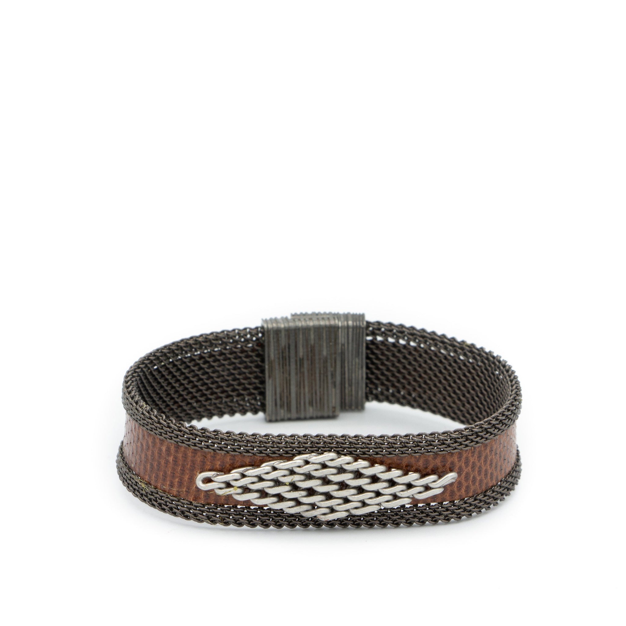 brown snakeskin chain bracelet