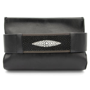 Cynthia Desser Black Stingray Eye Clutch Bag