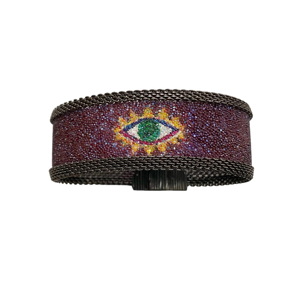 Protective Eye Cuffs with Shimmery GREEN eyes