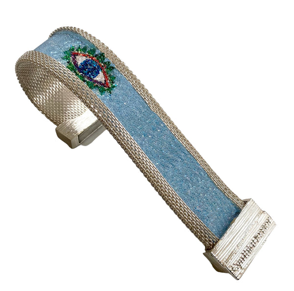 Protective Eye Cuffs with Shimmery BLUE eyes