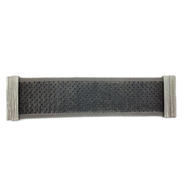 Men's Wide Black Perforated Leather Cuff