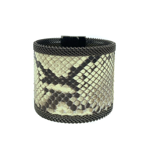 Wide Natural Snakeskin Cuff