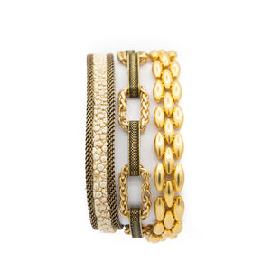 Bone Shimmer Stingray Triple Wrap Bracelet