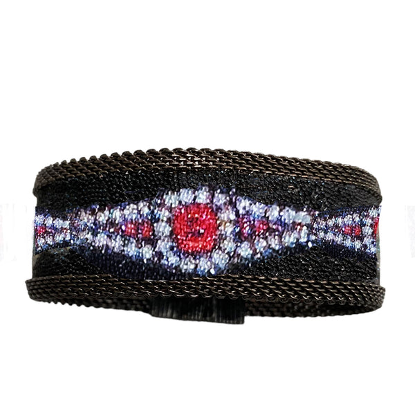 Precious Shimmery Cuff in Ruby and Diamonds
