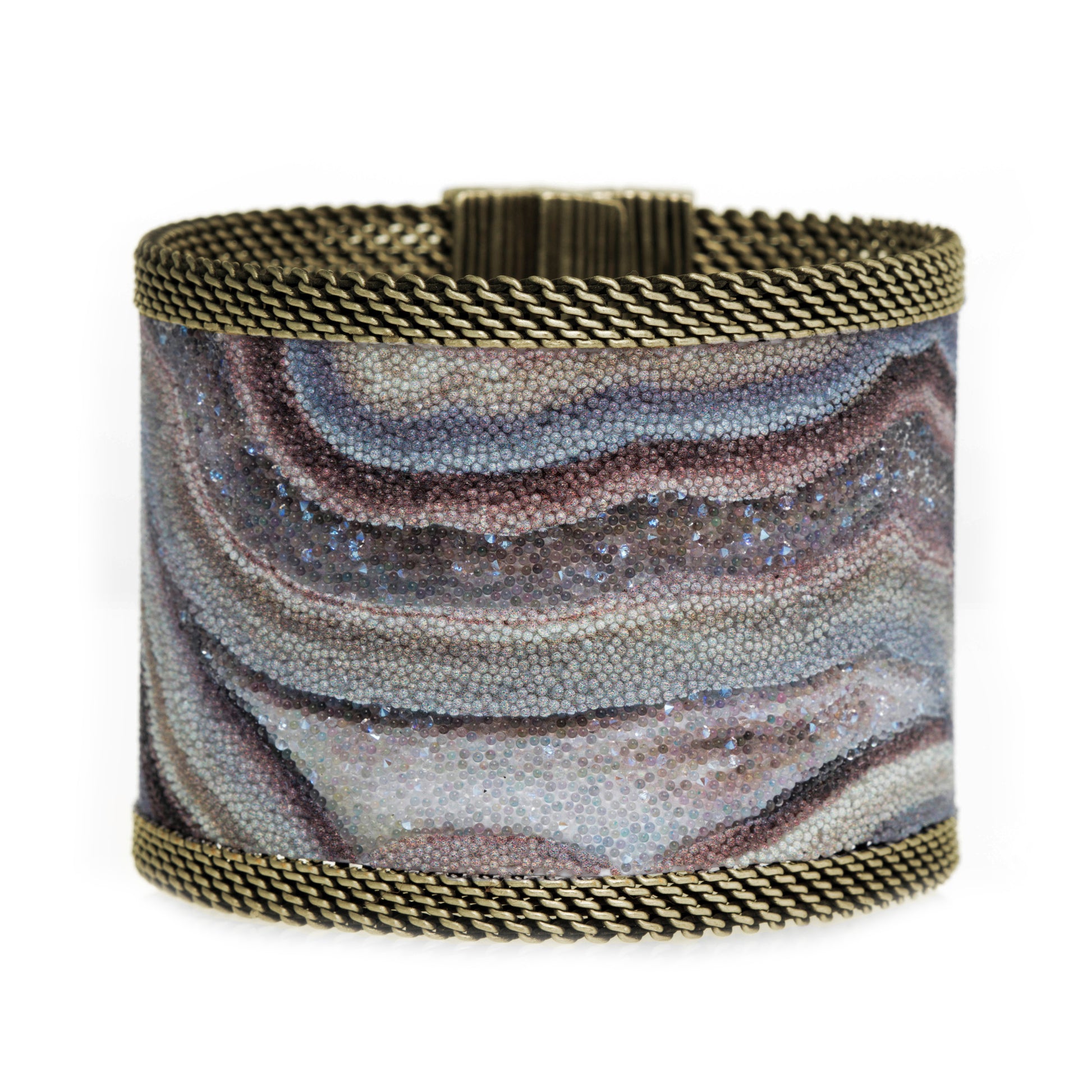 Swarovski Crystal Botswana Agate Cuff